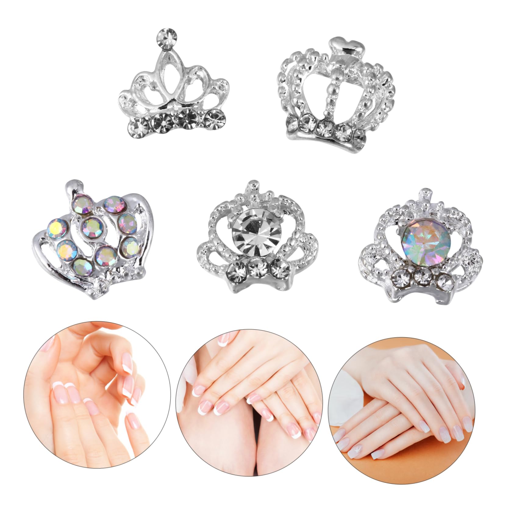 Beavorty 150piezas Parches De Aleación Para Decoración De Uñas Charms De Manicura Diseño De Brillantes De Arte De Uñas Accesorios Para y De Cumpleaños
