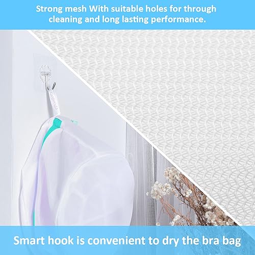 Vista 41 de GOGOODA - Juego de 7 bolsas de malla para lavandería, para prendas delicadas, bolsas para lavar a máquina lencería, ropa sucia, medias, blusas, ropa