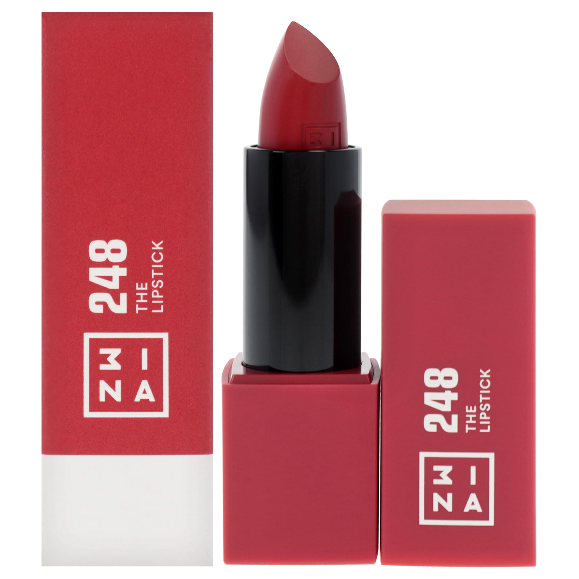 MAKEUP - Vegan - The Lipstick 248 - Rubi red - Highly Pigmented Shades - Moisturizing Creamy Texture - Smooth Formula - Intense Color - Shiny Satin Matte Finish - Cruelty Free