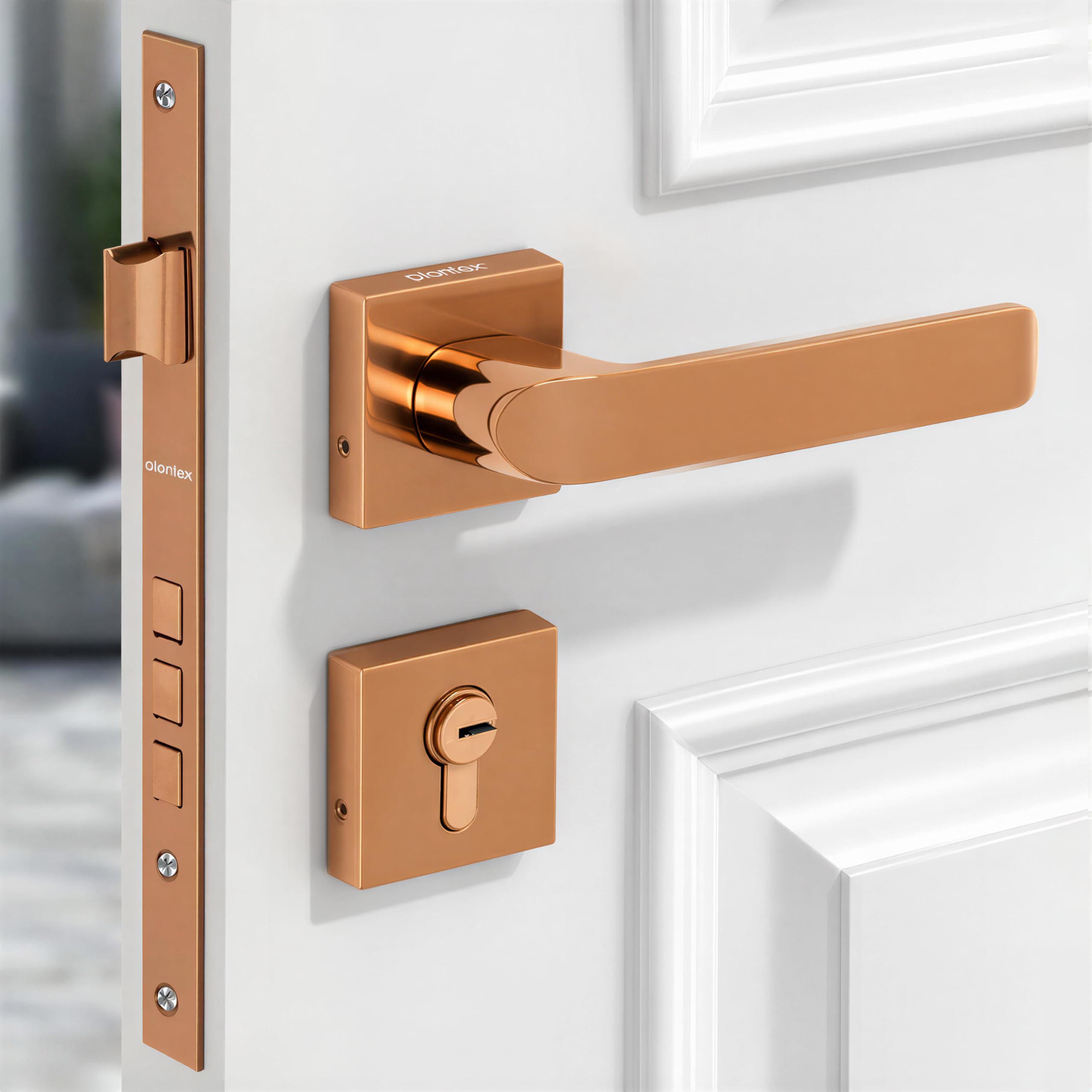 Plantex Triple Security Door Lock for Home/Main Door Lock Set with 3 Years of Warranty/Mortise Lock for Door with Brass Lock Body & Cylinder (7110 - Gold Finish) — Amazon image 11