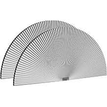 Myshade Arch Window Shades Half Circle Blackout Cellular Shades Cordless No Drill Blinds for Windows Half Moon Honeycomb Fabric No Tools Room Darkening Shades Easy Install 2PCS White 72" W X 36" H
