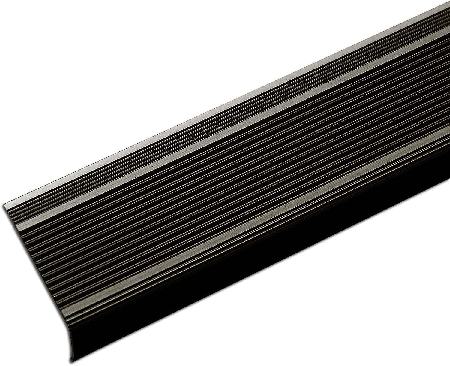 casa pura Aluhoek trapprofiel L-vorm hoekprofiel geperforeerd | brons, geanodiseerd trapprofiel voor parket en laminaat, 6 stuks, 134 cm lengte 3 x 2 cm - integraal