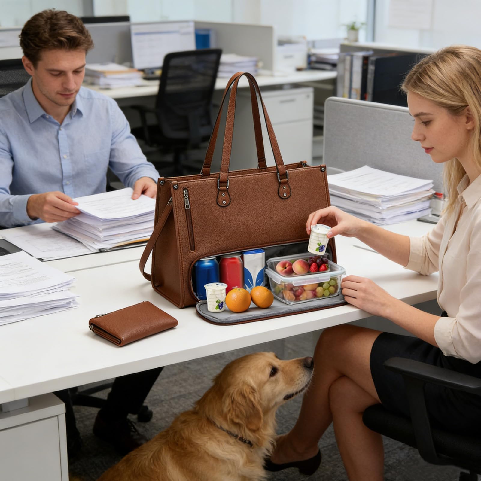 Lunchtasche Damen mit großem Lunchfach