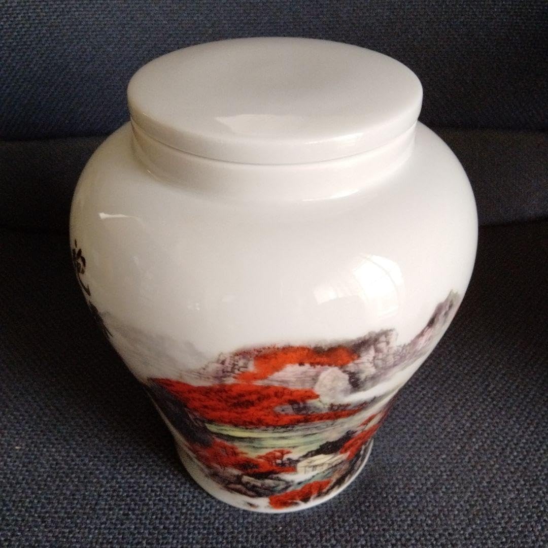 中国骨董【景徳鎮名品茶壷茶入花瓶】手工精製彩絵山水陶磁器名作　在銘あり新品未使用 中国骨董景徳鎮名品茶壷茶入花瓶手工精製彩絵山水陶磁器名作 在銘あり
