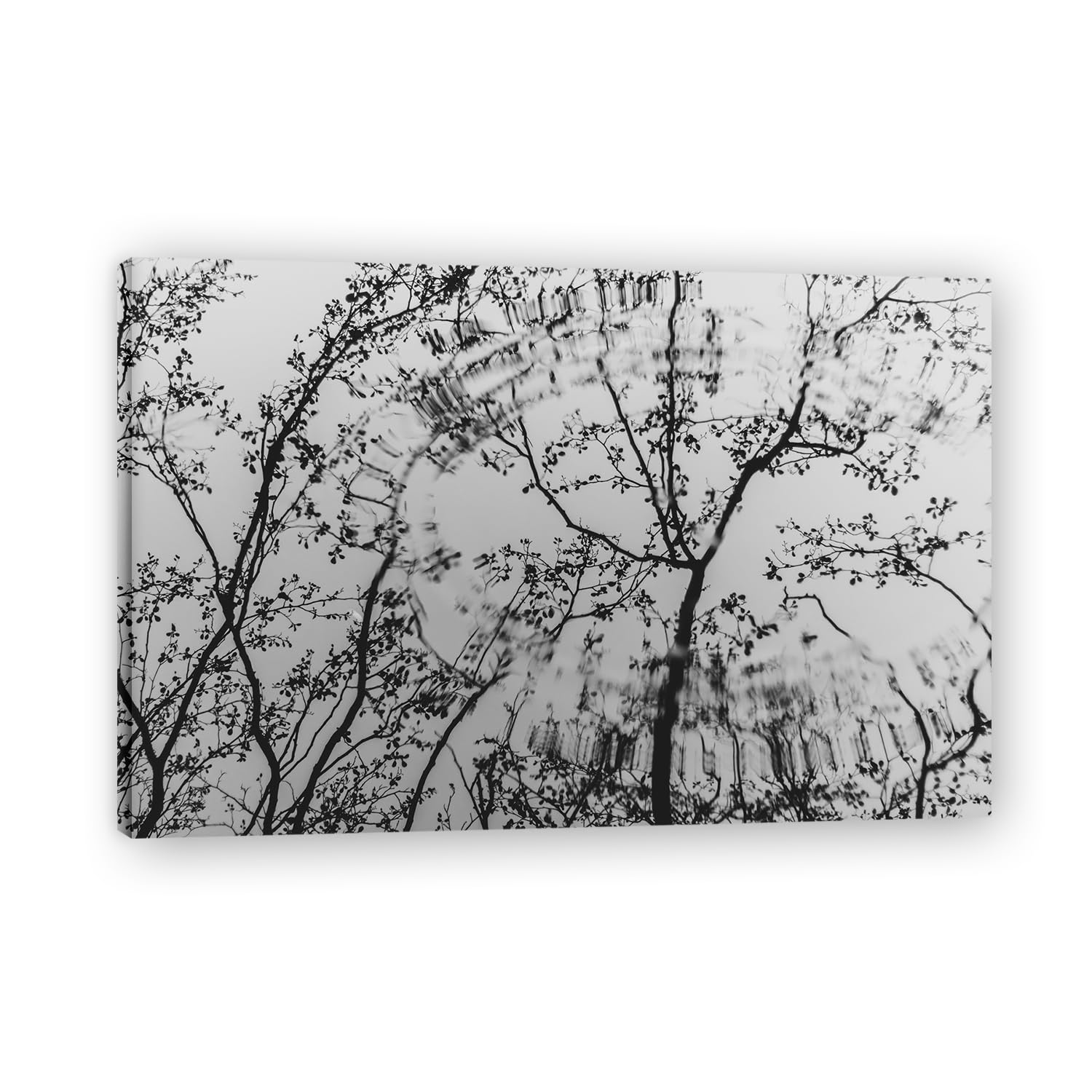 VHdfgTY The Reflection Of The Tree BranchesMountain Landscape Canvas Wall Art Nature Scenery Wall Decor for Home 60x90cm Framed