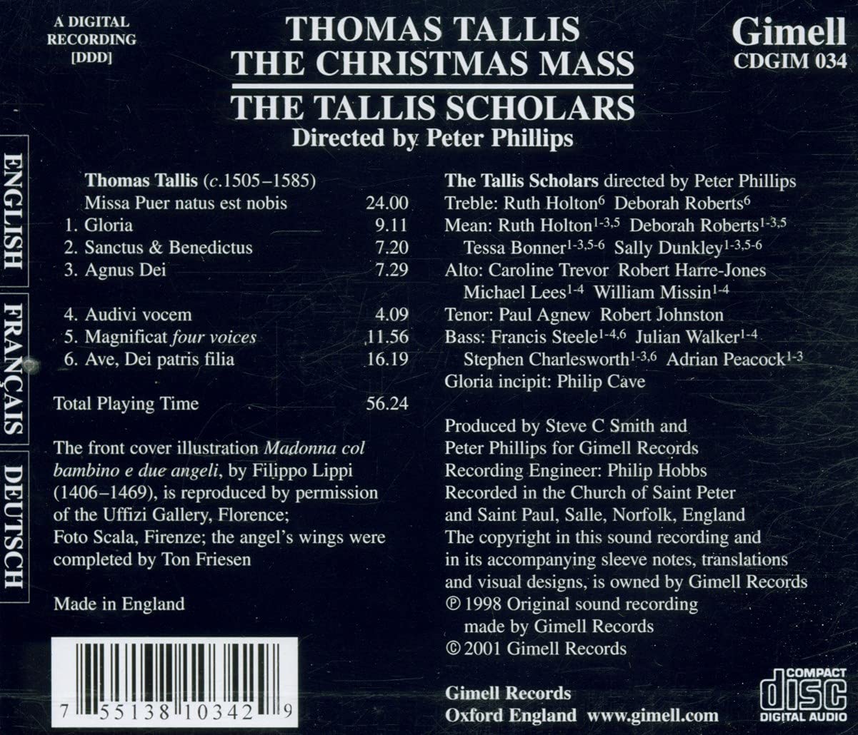 Thomas Tallis : Messe de Noël