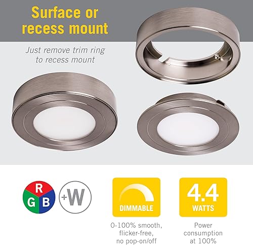 Miniatura 4 de Armacost Lighting PureVue - Luz LED regulable para debajo del gabinete, RGB+W, color blanco 263412