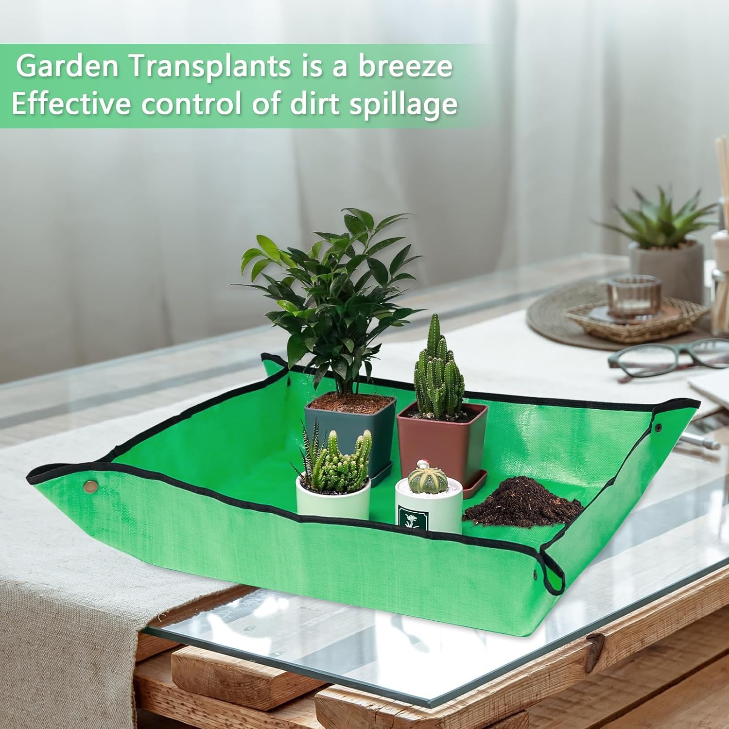 Repotting Mat for Plants - Waterproof & Foldable -5