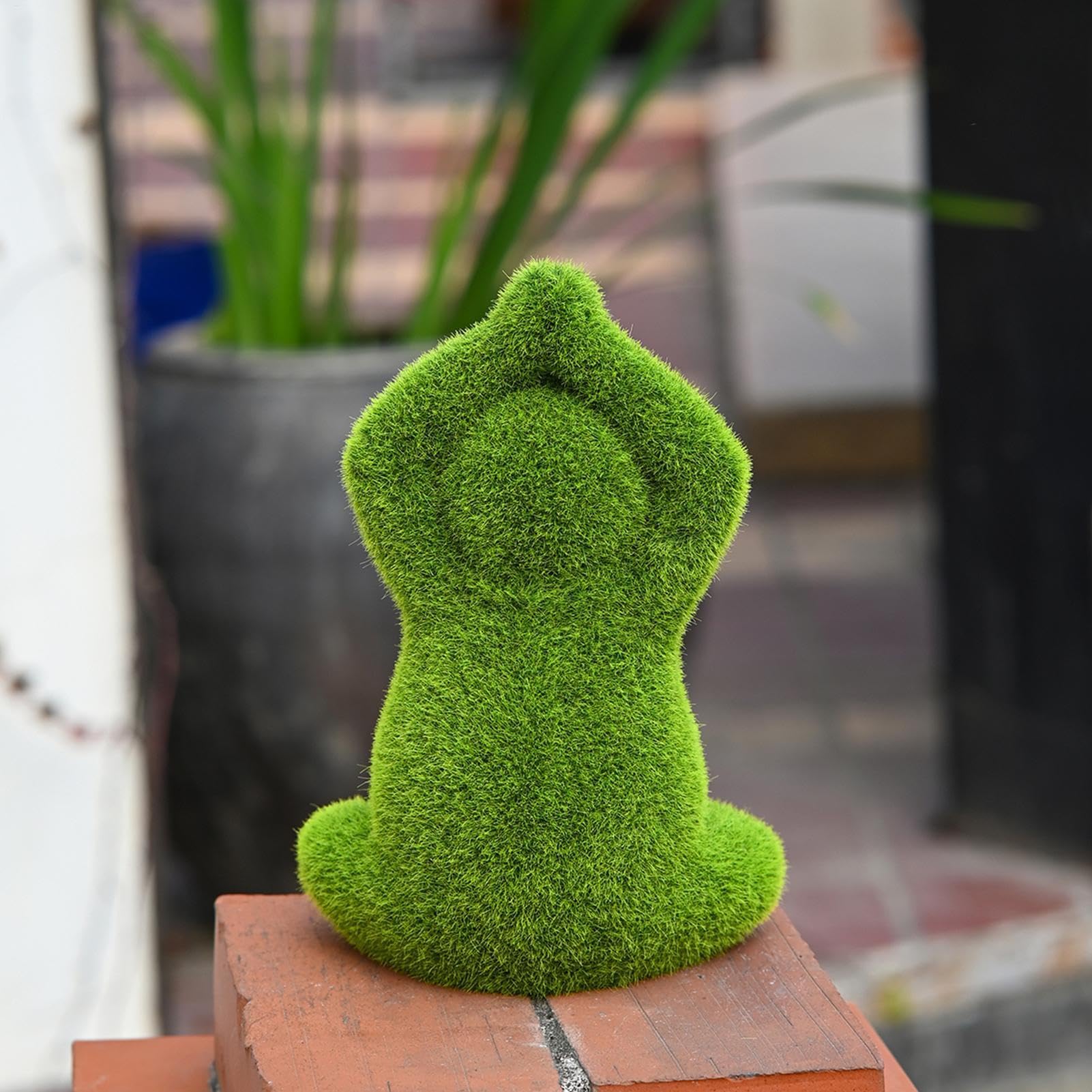 Figurka ogrodowa | Flokowana Żywica Odporna Na Warunki Atmosferyczne Urocza - Ogrodowa Figurka Zwierzaka W Zen - Do domu biura na trawnik werandę balkon podwórko ogród