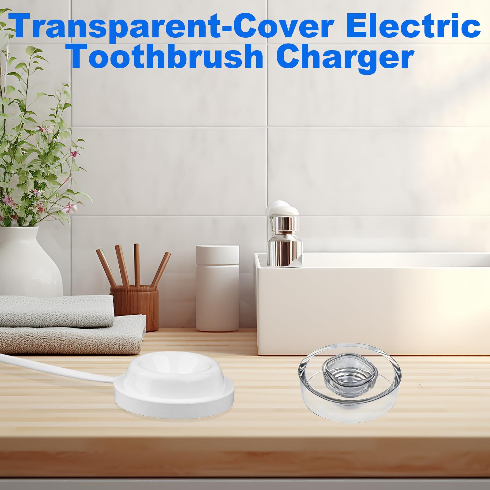 Cargador de Cepillo de Dientes Eléctrico Compatible con Phlips Sonicare HX9900, HX9300 Series | HX9903, HX9911, HX9954, HX9352, HX9362 | Base de Carga Inductiva, Portátil e Impermeable (Blanco)