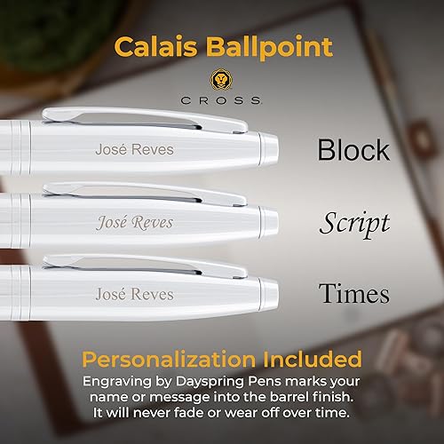 Miniatura 10 de Bolígrafo cruzado personalizado  Bolígrafo Calais cruzado grabado - azul Bolígrafo de regalo personalizado con estuche AT0112-3 grabado por