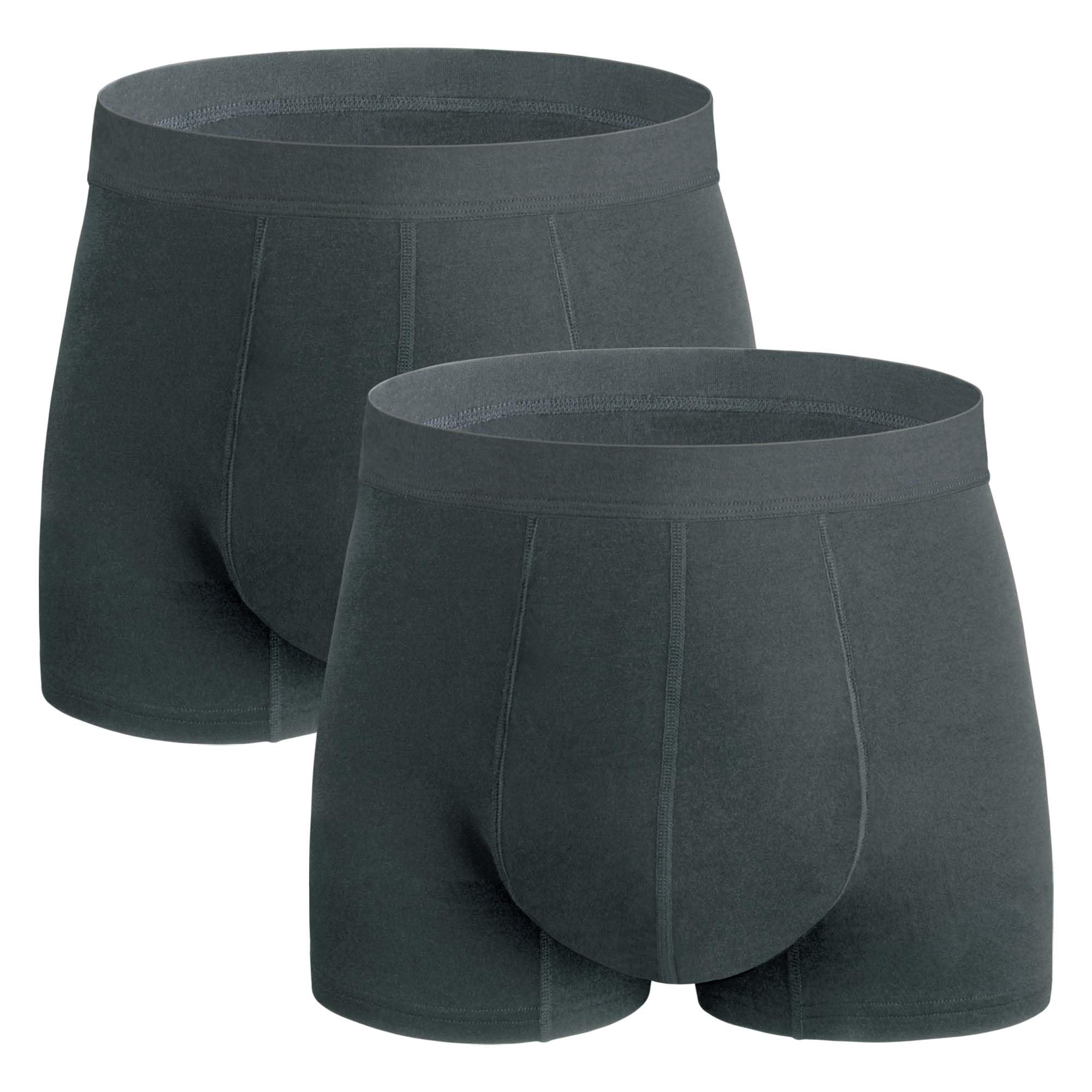 REELINDRY Washable Incontinence Underwear for Men, 2.3 oz Absorbent Leak Proof Odor Control Briefs with Covered Waistband (Dark Gray, M)