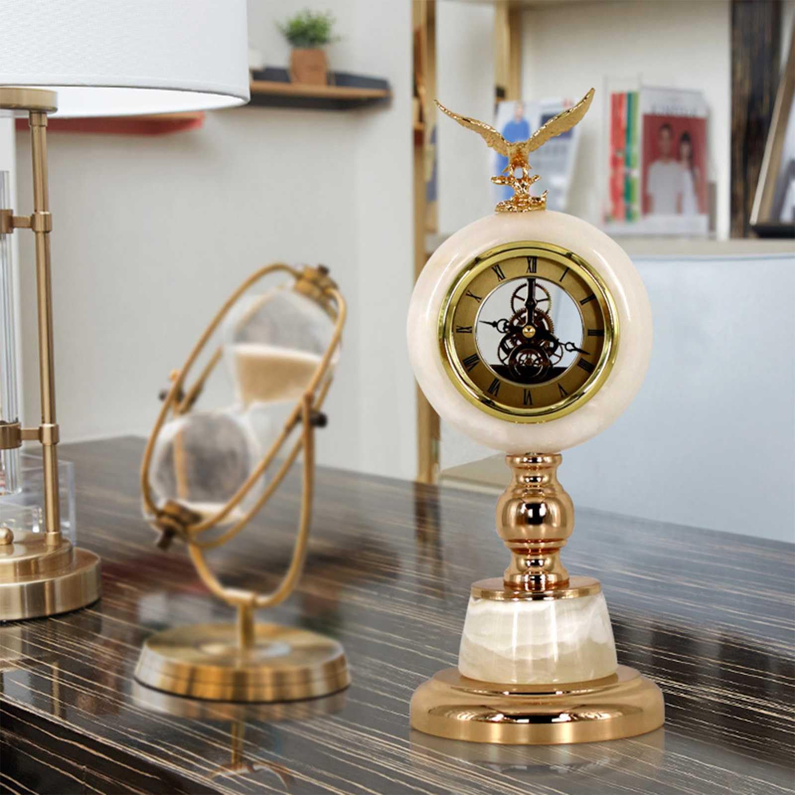 Wanduhren, Retro kreative europäische Luxusuhr Ornamente amerikanische