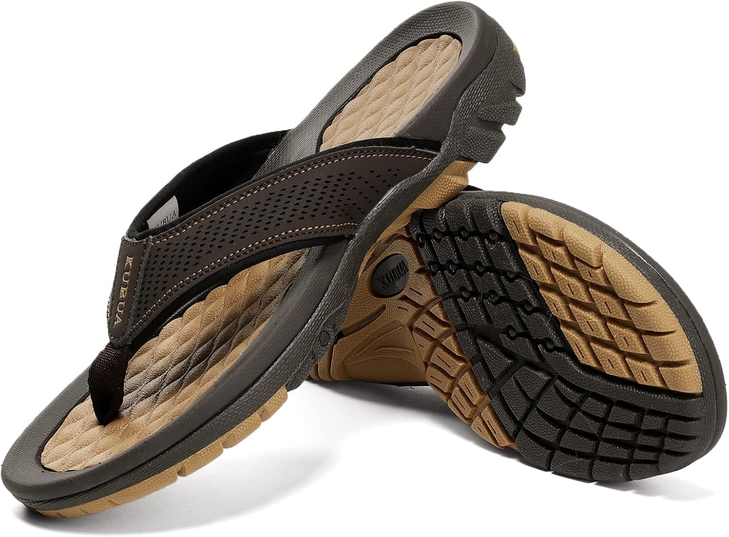 KUBUA Men's Beach Flip-Flops Water Sandals Outdoor Athletic Thong Sandal Slippers - Image 7