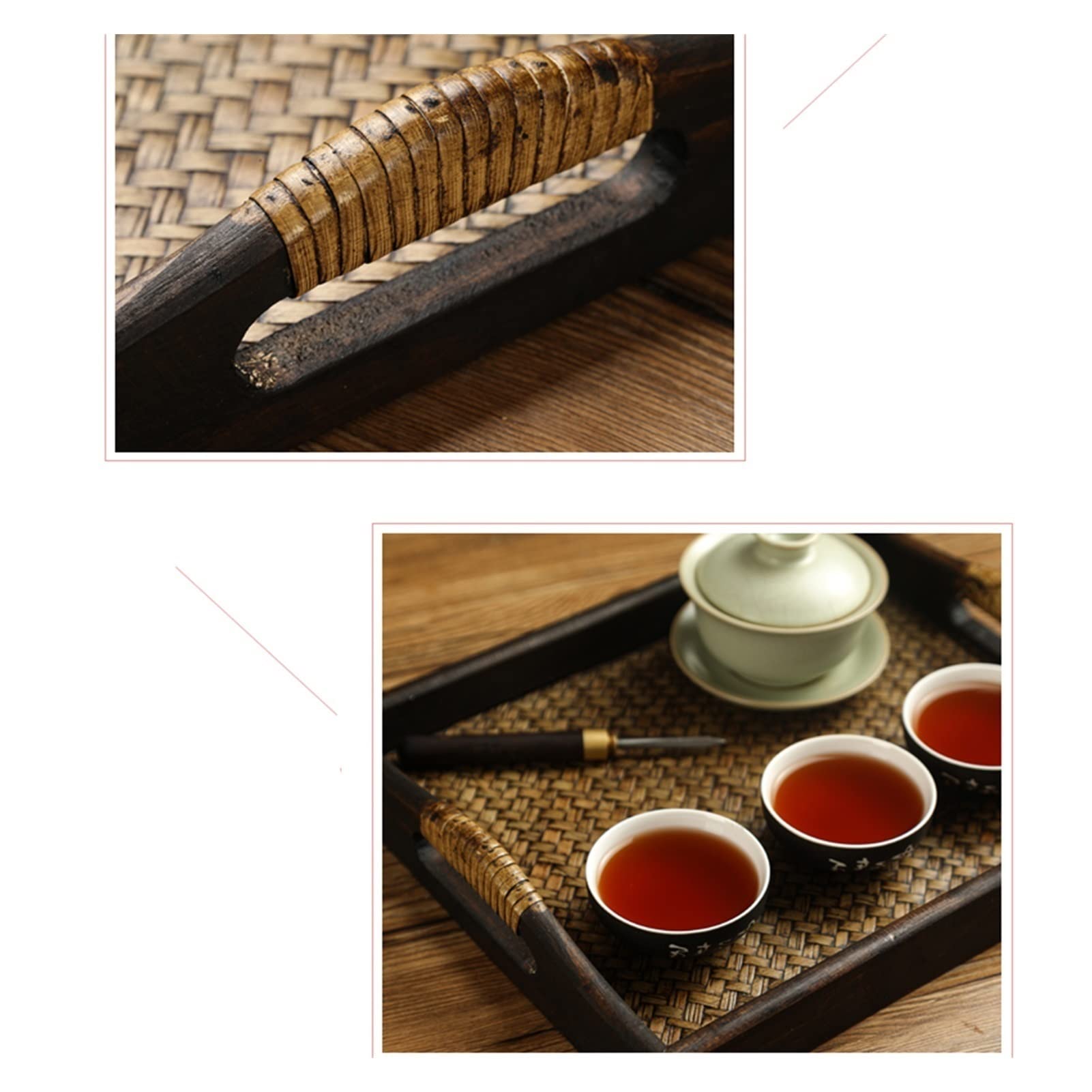 Vassoio Portaoggetti da Scrivania Vassoio for serving e piatto, vassoi da portata con manici, vassoio snack, vassoio for la colazione, elegante arredamento agriturismo for serving Arredamento da Cucin