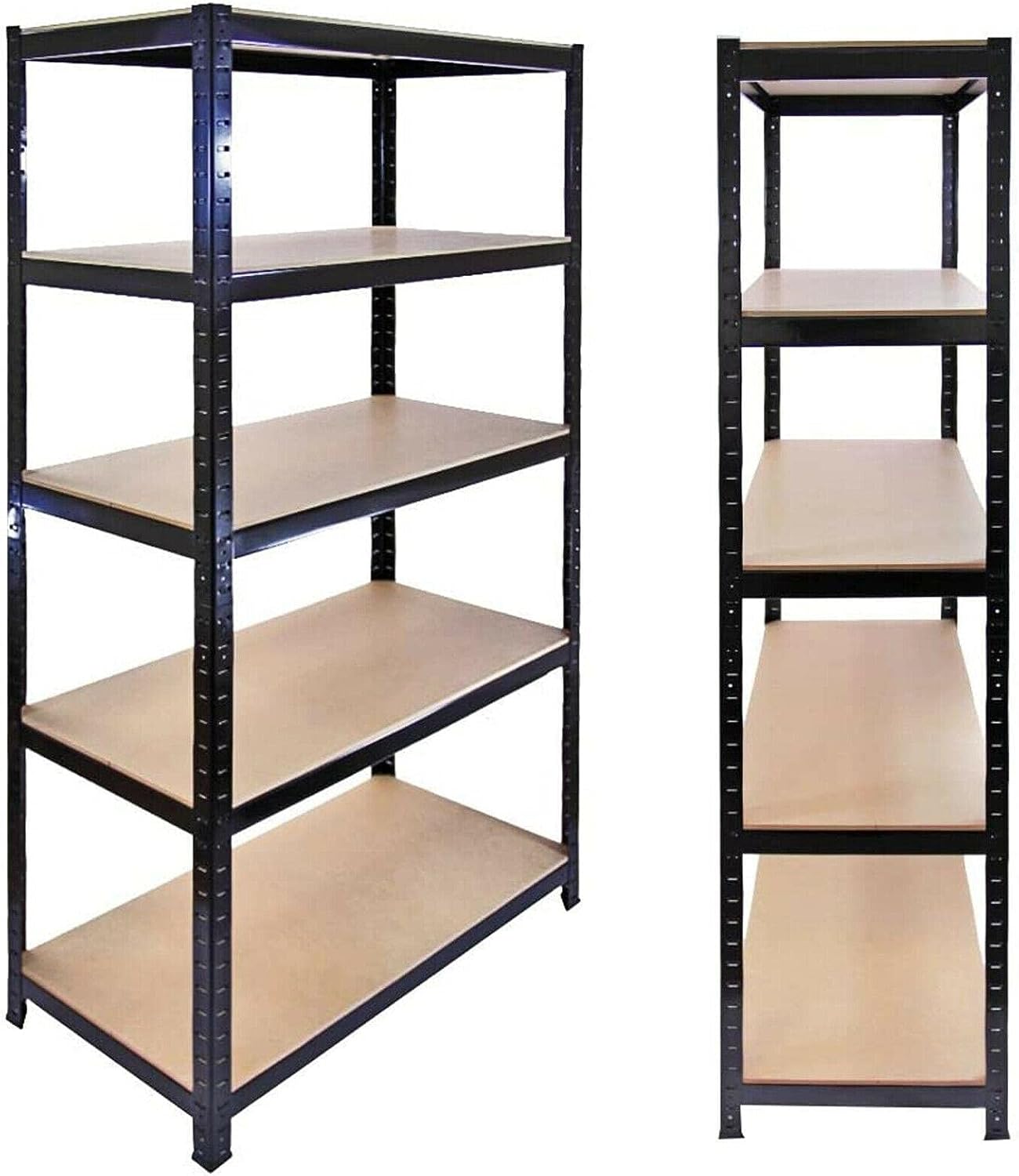 Banl 5 Tier Black Boltless Shelf Heavy Duty Garage Racking