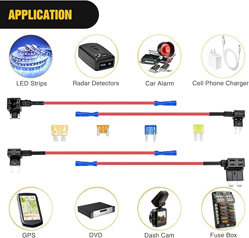 Miniatura 60 de Nilight - Portafusibles, adaptador TAP para fusibles de circuito adicional, portafusibles de hoja mini ATM APM (paquete de 10)