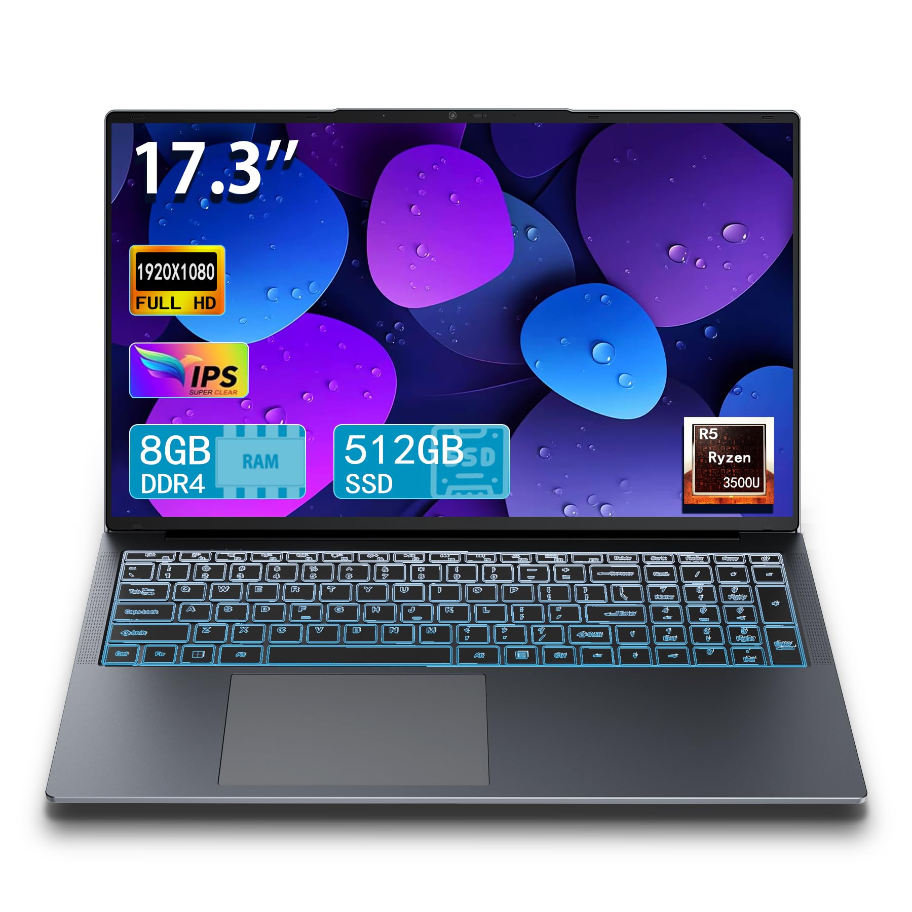 IJKKJI 17 Ryzen 5 Laptop