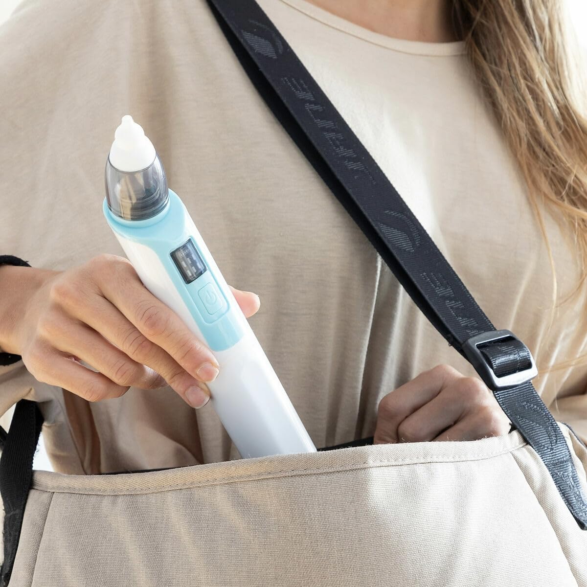 Aspiratore nasale elettrico con 2 bocchette nasali in silicone - Aspiratore nasale elettrico per neonati - Pulitore nasale per neonati - Ricaricabile a 6 velocità di aspirazione