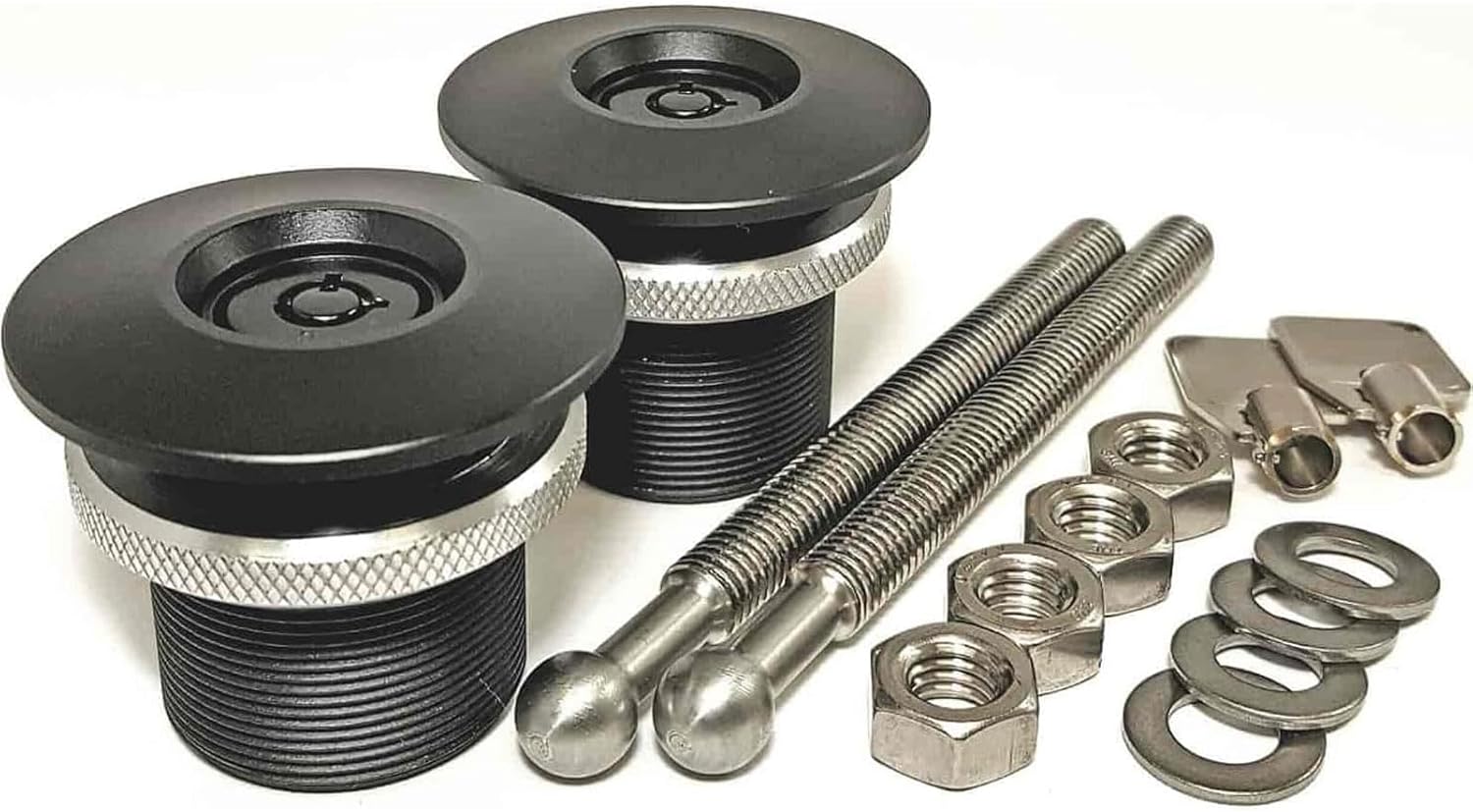 Quik-Latch QL-38L-LP/BP Lockable Push Button Hood Pin Kit