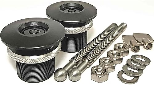 Quik-Latch QL-38L-LP/BP Kit de pasador de capó con botón bloqueable