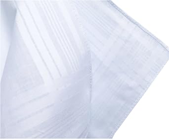 Men's Handkerchiefs 100% Cotton Solid White Hankies Set