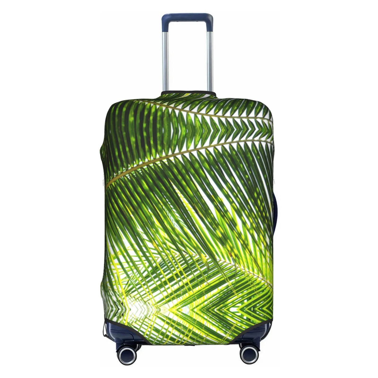 Housse protection valise anti-rayures lavable 45-81 cm motif palmier vert