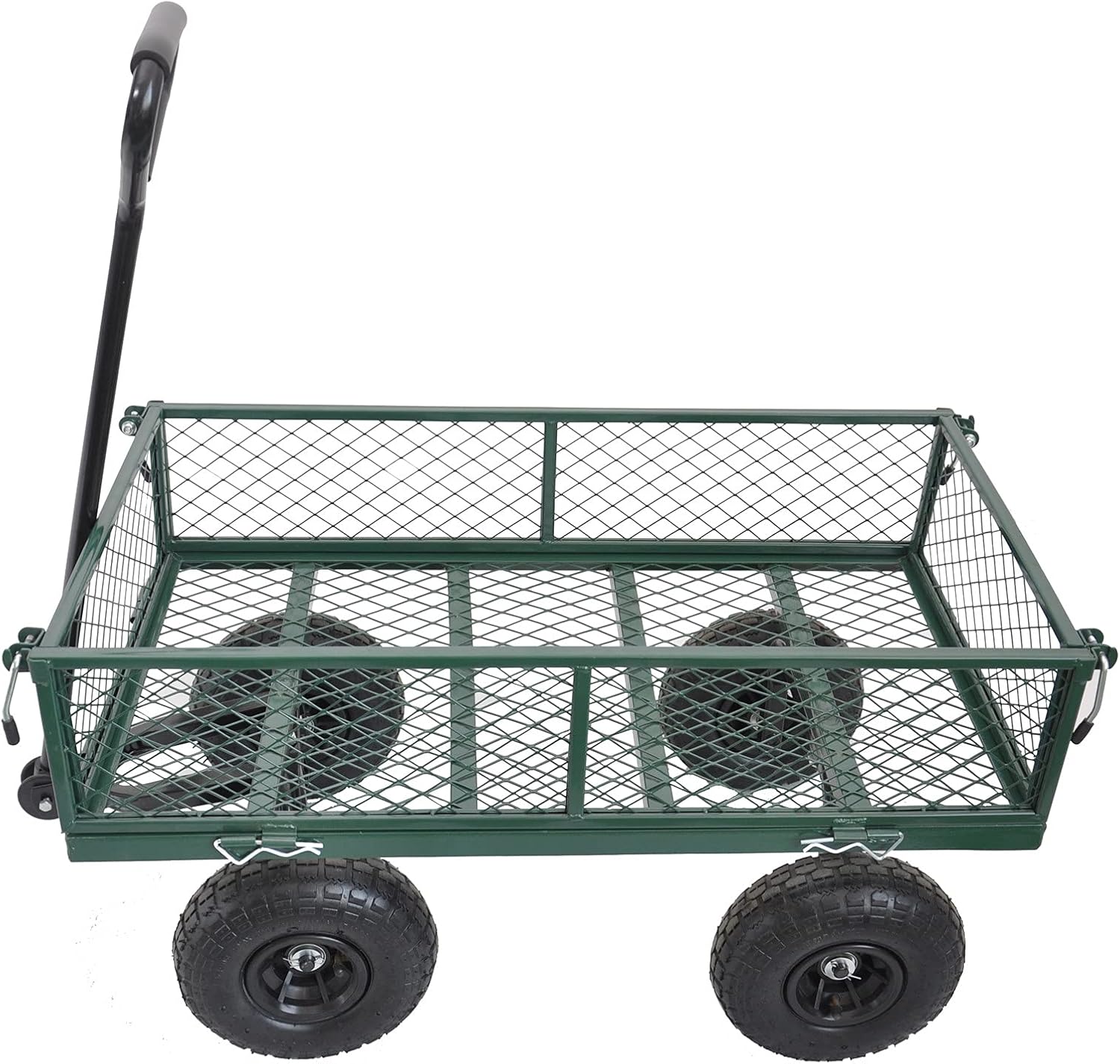 Garden Cart Outdoor Utility Wagon with Solid Wheels Beach Wagon,All Terrain Cargo Wagon with 280lbs Weight Capacity for Beach Garden Kids Children (Green2) (Green)