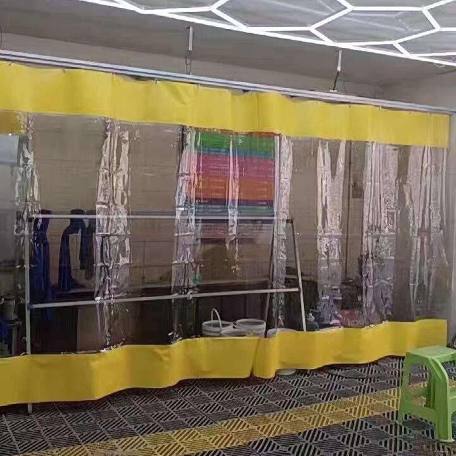 Transparent Waterproof Tarp Curtains, Weatherproof PVC Side Panels with Eyelets, Outdoor Partition for Porch, Pergola, Patio, Gazebo - 1.6×2m (5.2×6.6ft)