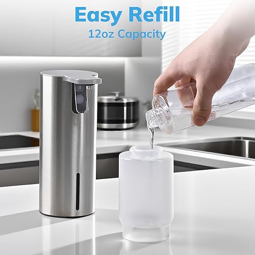 Miniatura 5 de Umimile Dispensador eléctrico de jabón para platos para cocina y baño, dispensador de jabón líquido de manos de 2 modos, 11.8 onzas recargable con