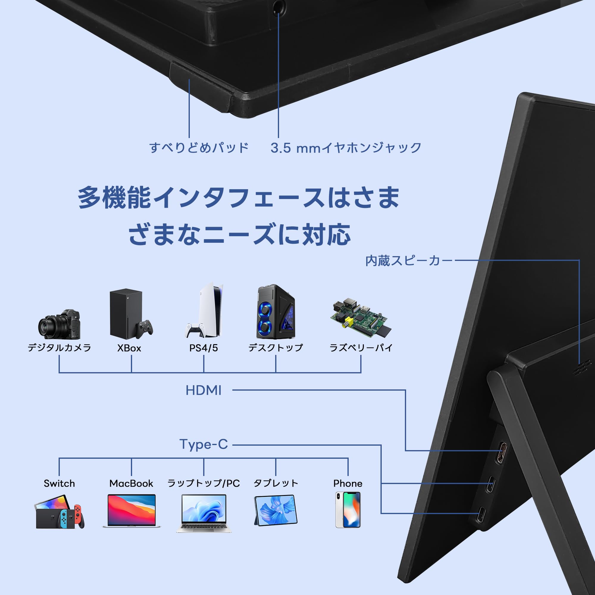 モバイルモニター 13.9\" ポータブルモニター 3840*2560解像度 Amazon.co.jp: Scnsuptpモバイルモニター、13.9