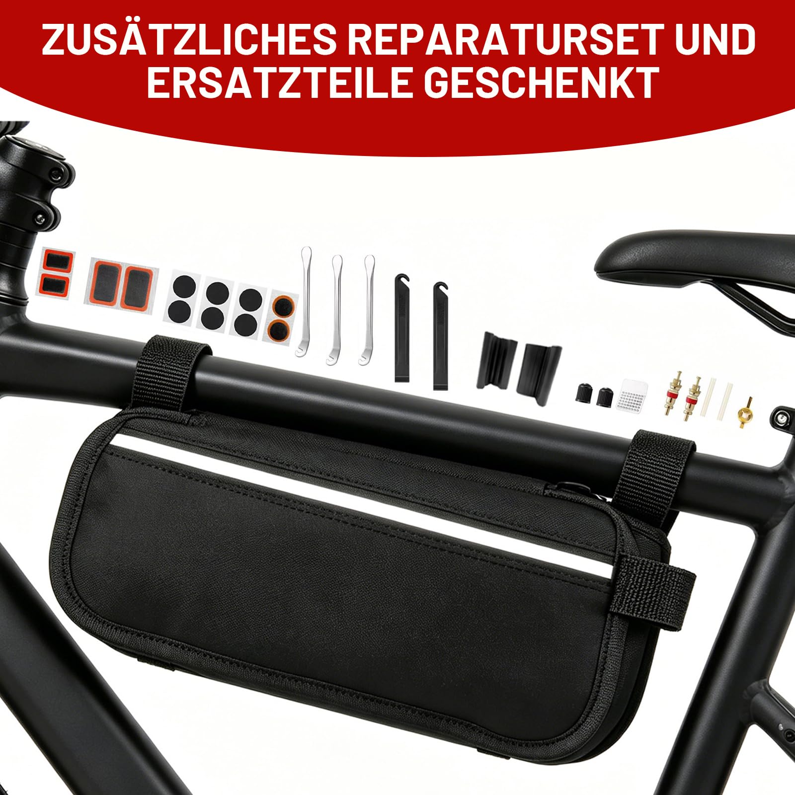 Warmfay® Fahrradmontageständer Profi 50kg für E-Bike, Klemmkopf 360° Drehbar, Klappbar & Höhenverstellbar Fahrrad Reparaturständer mit Reparaturset und Werkzeugablage, für ∅ 25 bis 50mm Fährräder