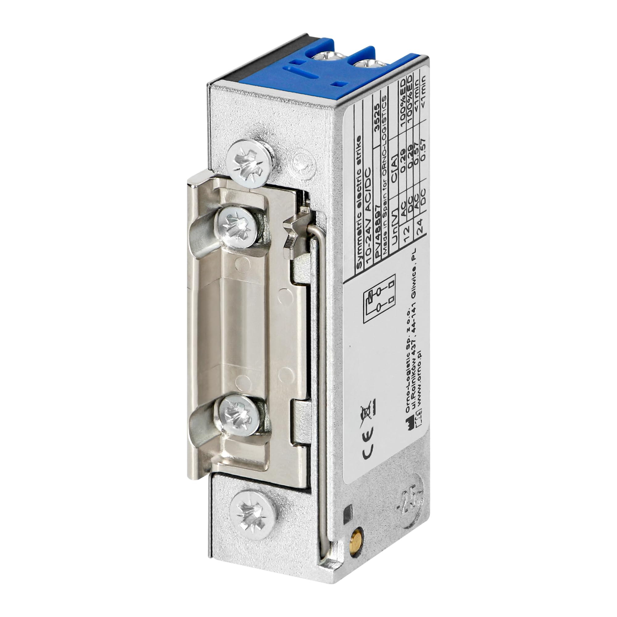Cerradura Electrica Simétrica Para Puerta - Abrepuertas Electrico Con Ajuste Del Pestillo Baja Corriente 280 mA Para 12 V CC