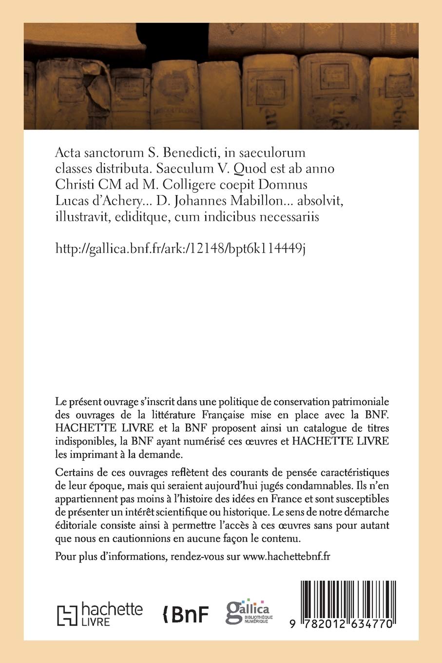 Acta sanctorum S. Benedicti, in saeculorum classes distributa (Éd.1685) (Religion)