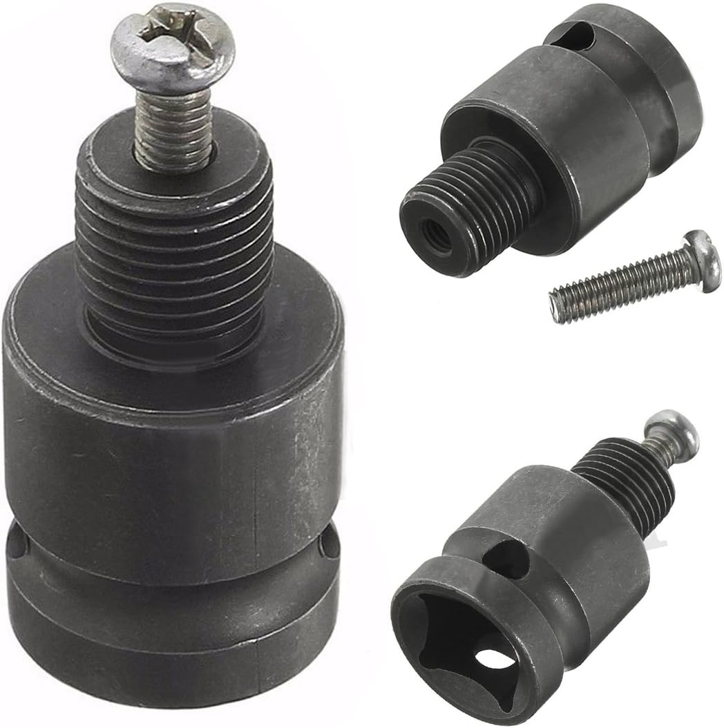 1pc Durable Grey Mini 1/2" Drill Chuck Adaptor For Impact Wrench Conversion 1/2-20UNF with 1pc Screw Drill Bit 33 * 24mm