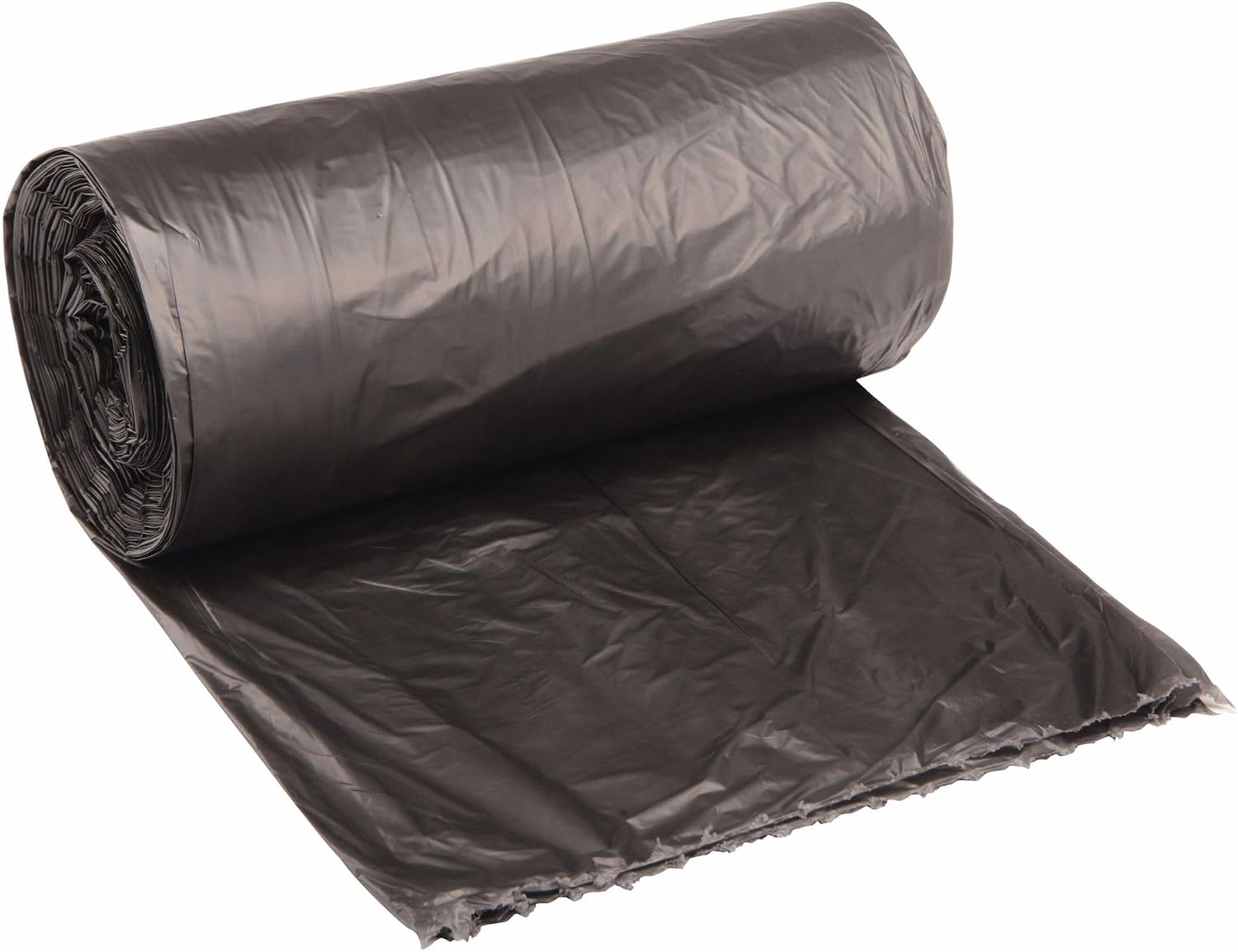 Boardwalk Low-Density Waste Can Liners, 10 gal, 0.35 mil, 24" x 23", Black, 25 Bags/Roll, 10 Rolls/Carton