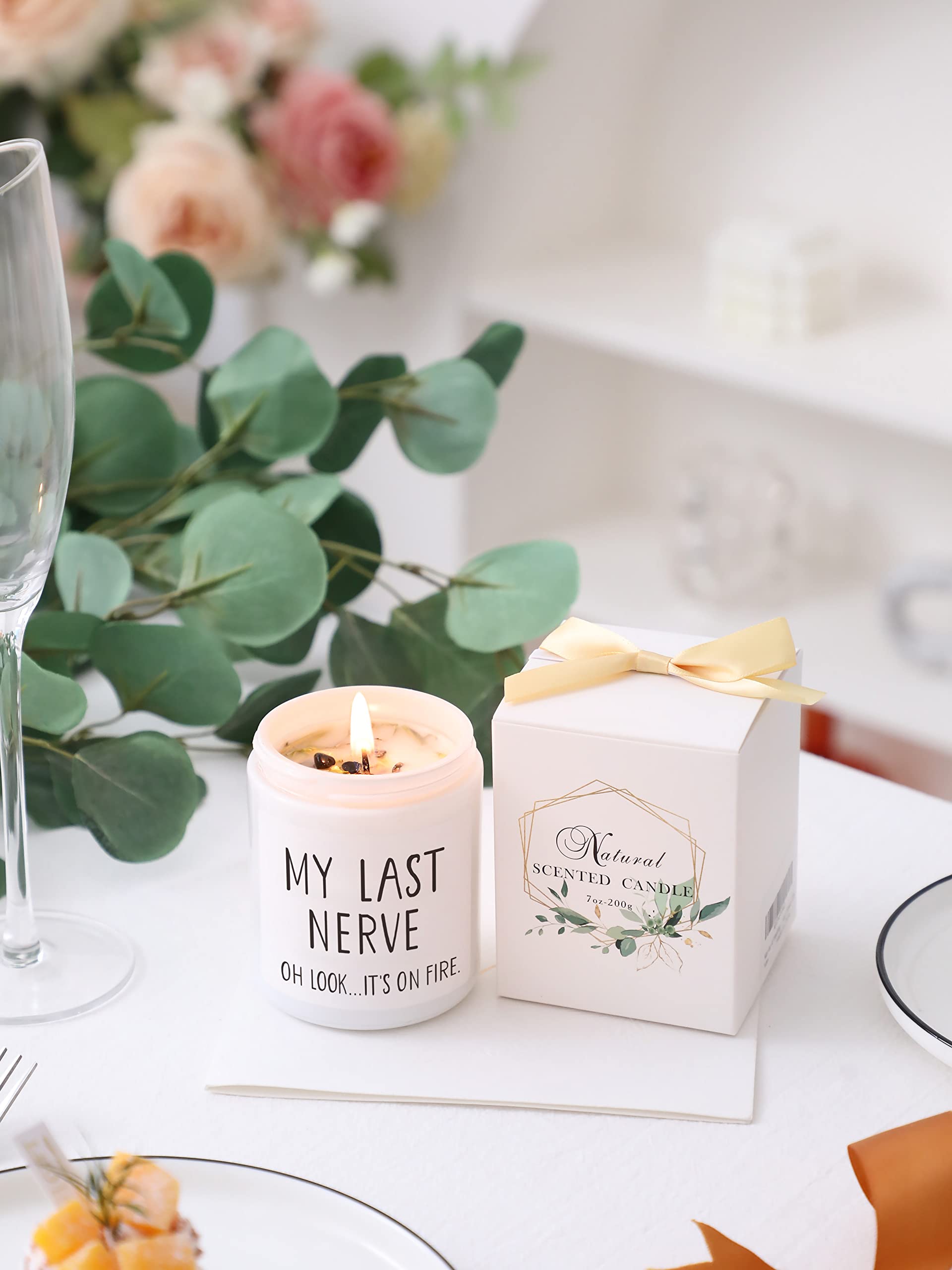 My Last Nerve Candle,Regalos De Cumpleaños Para Mujeres Y Hombres, Regalos Divertidos De Amistad Para Amigas, Mujeres, Día De La Madre, Día De San