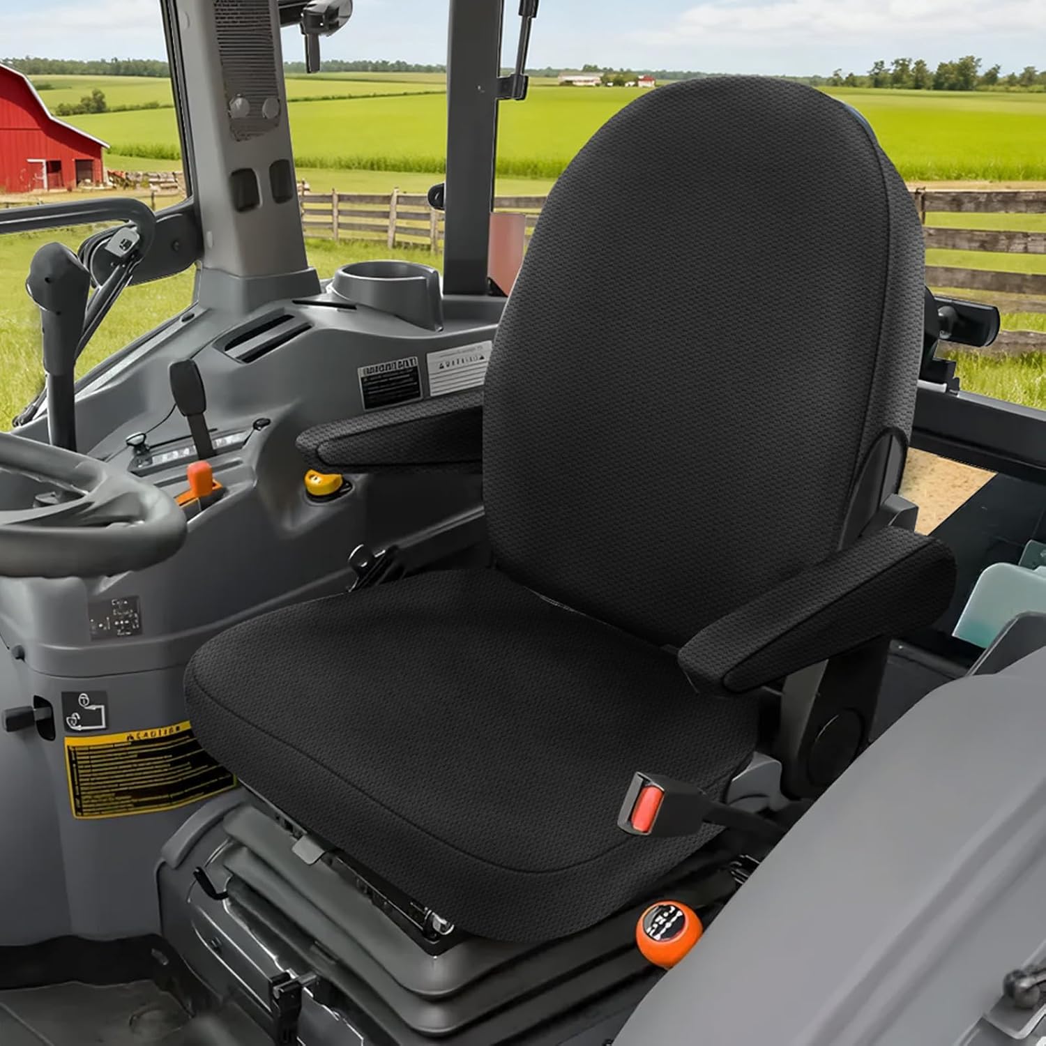 Seat Cover Compatible with Kubota L3240, L3560, L3940, L4060, L4240, L4740, L5040, L5240, L5460, L5740, L6060, BX2370, BX23S, BX25D, LX3310, L3560 Cab, L6060 Cab, Heavy Duty Knitted Fabric