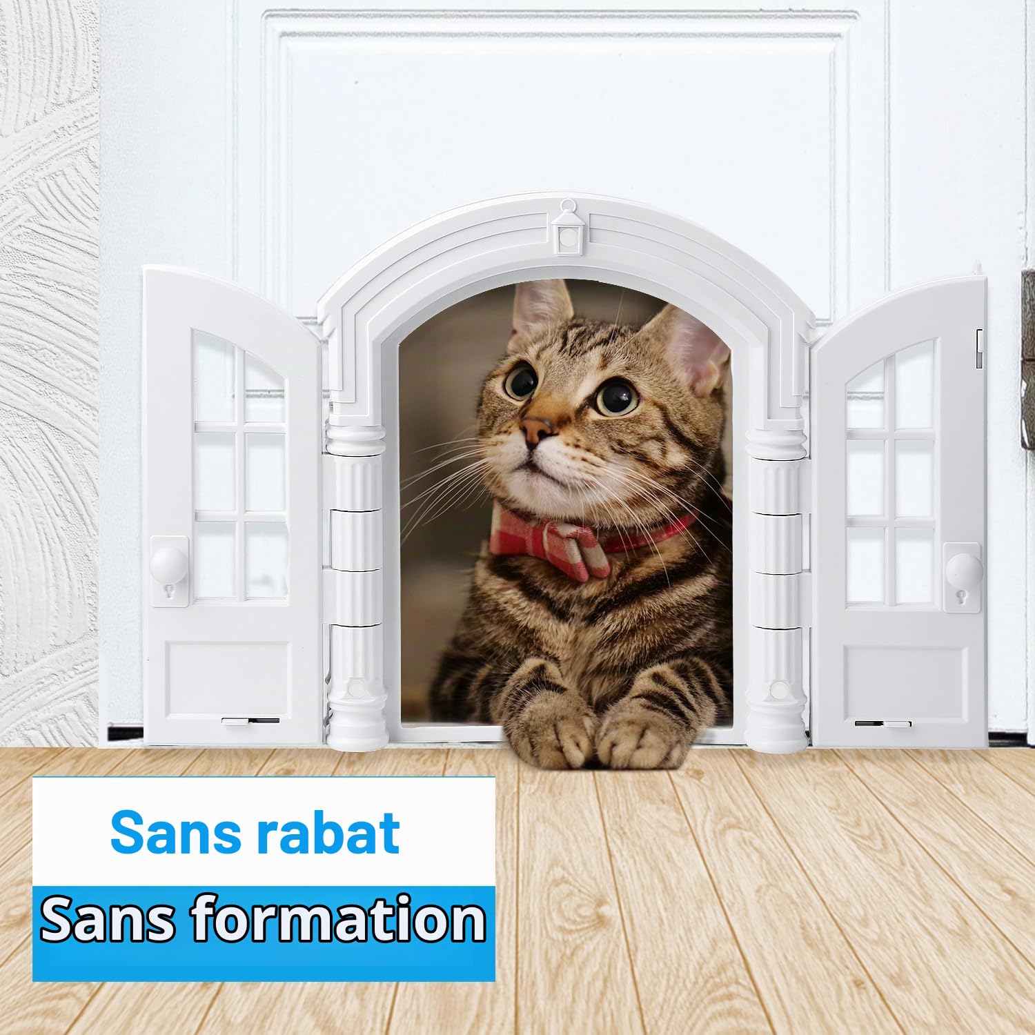 BOXOB Cat Flap Door, porte pour coin de porte intérieure et fenêtre murale extérieure