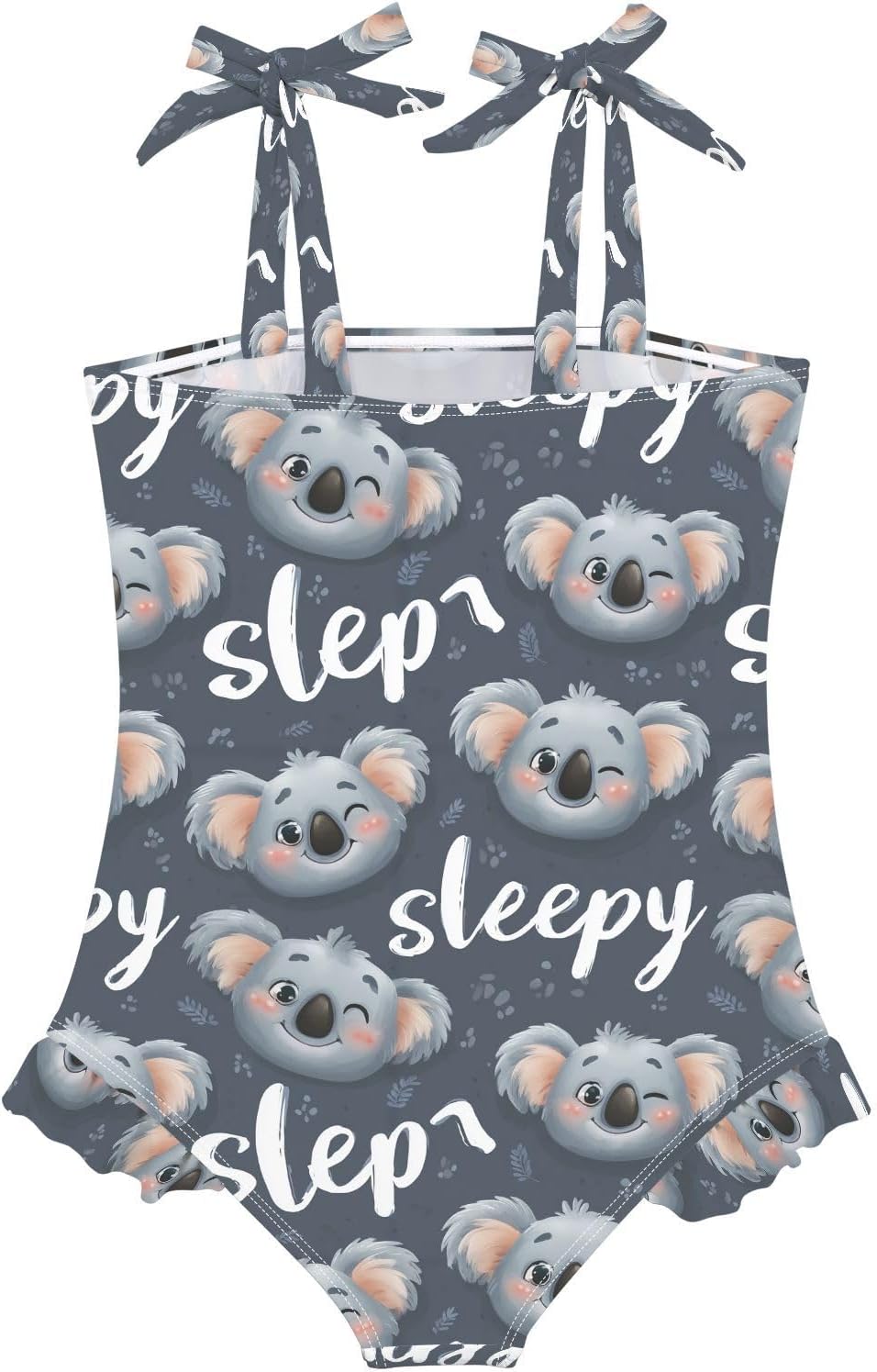 visesunny Toddler Girl Swimsuit Adjustable Strap Swimwear Cute Koala Blue Bathing Suits for Girls 18M-6Y