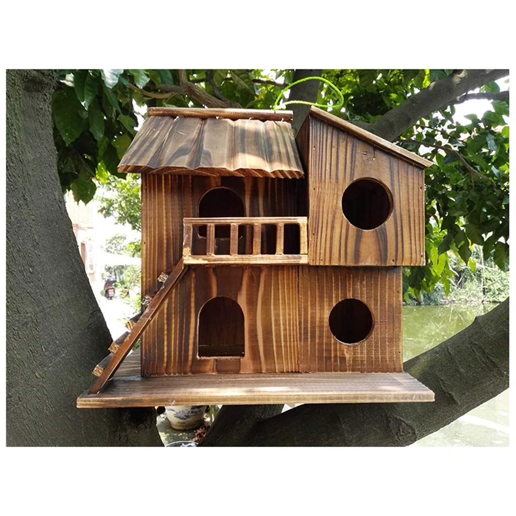 Casa Per Uccelli In Betulla Intrecciata A Mano - Decorazione Da Giardino Naturale, 15x19 Cm, Con Gancio Per Appendere