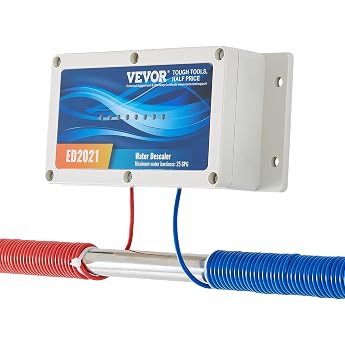 VEVOR Electronic Water Descaler System, Salt-free Whole House Descaler, Water Softener to Reduce Limescale Deposits, for All 