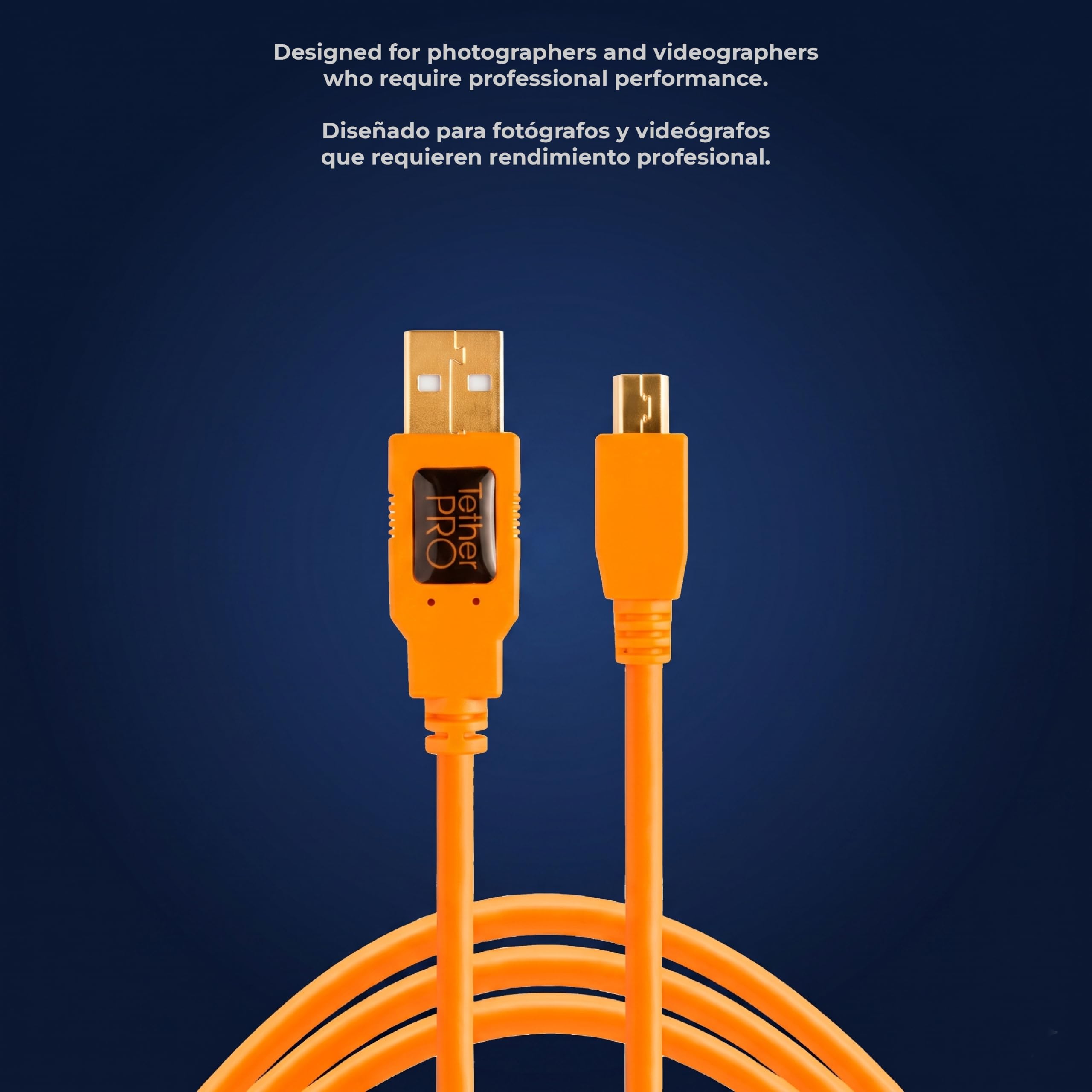 Cavo USB Tether Tools TetherPro USB 2.0 A/MiniB 5 Pin 4,6m orange [CU5451]