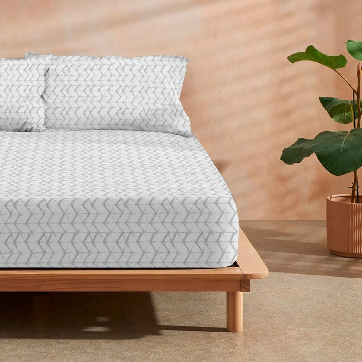 Belum | Atlanta Fitted Sheet 100% Cotton for Beds with 135/140 cm, Fitted Sheet 175 Threads