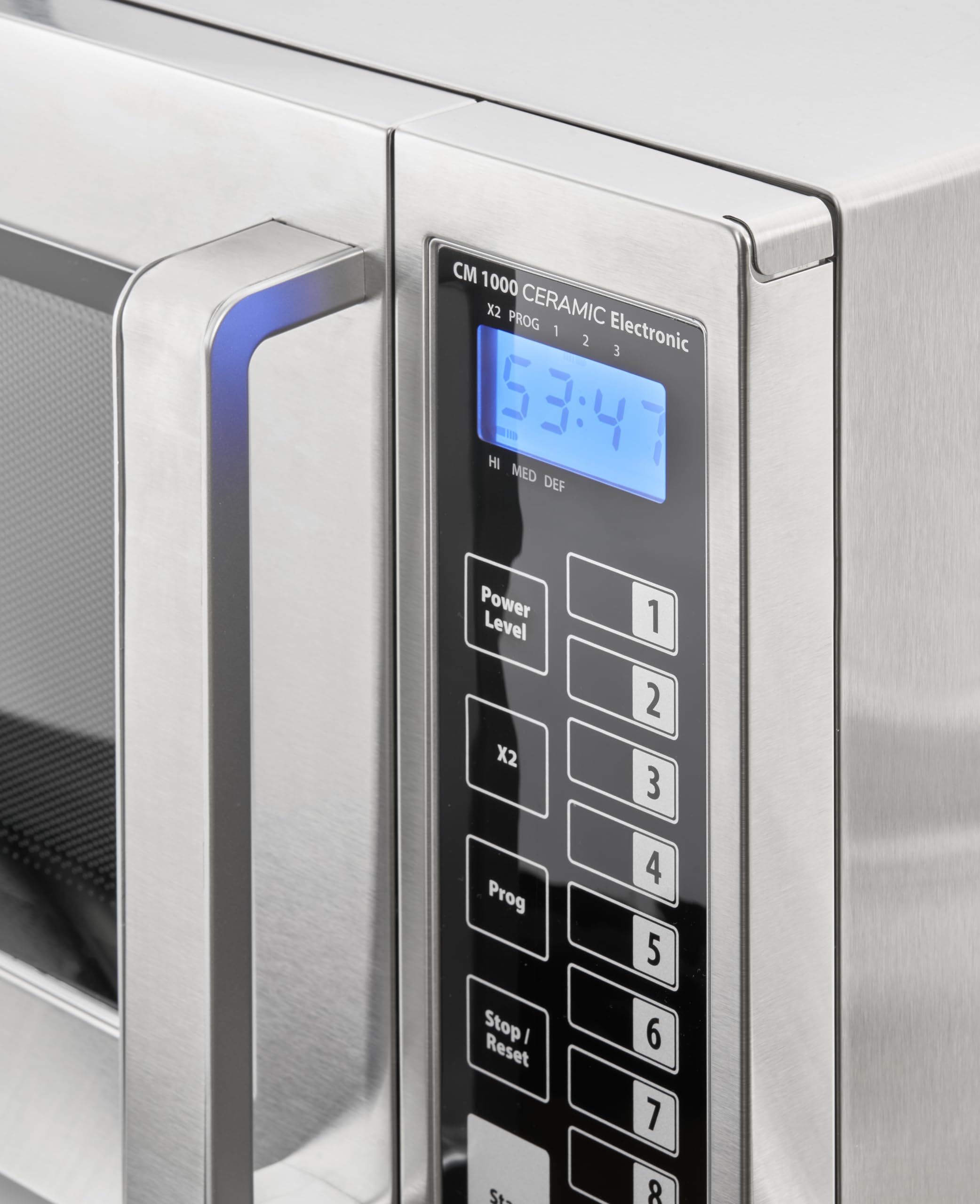 CASO CM1000 Ceramic Electronic - Microonde commerciale per ristorazione, forno a microonde, 1000 Watt, 25 litri, 6 livelli di potenza, fondo Casotek, timer fino a 60 minuti
