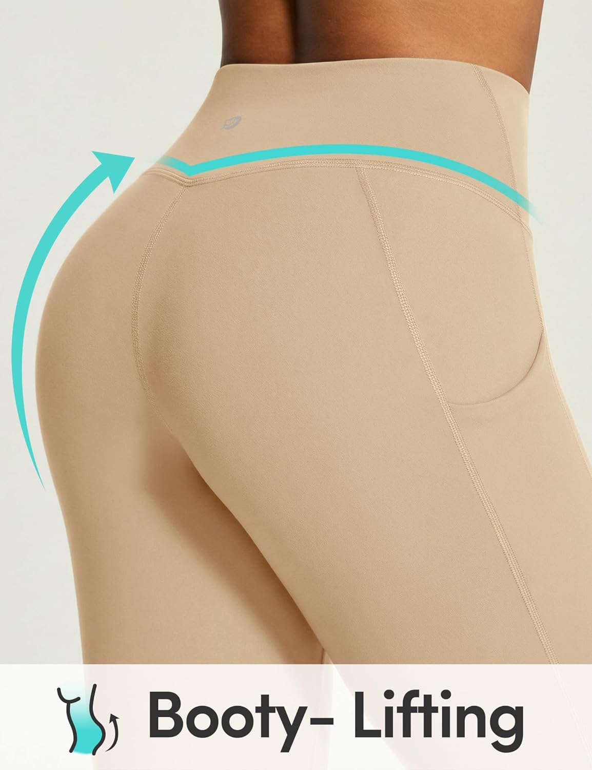 IUGA Women's High Waisted Compression Yoga Capri Leggings with Pockets - Image 4