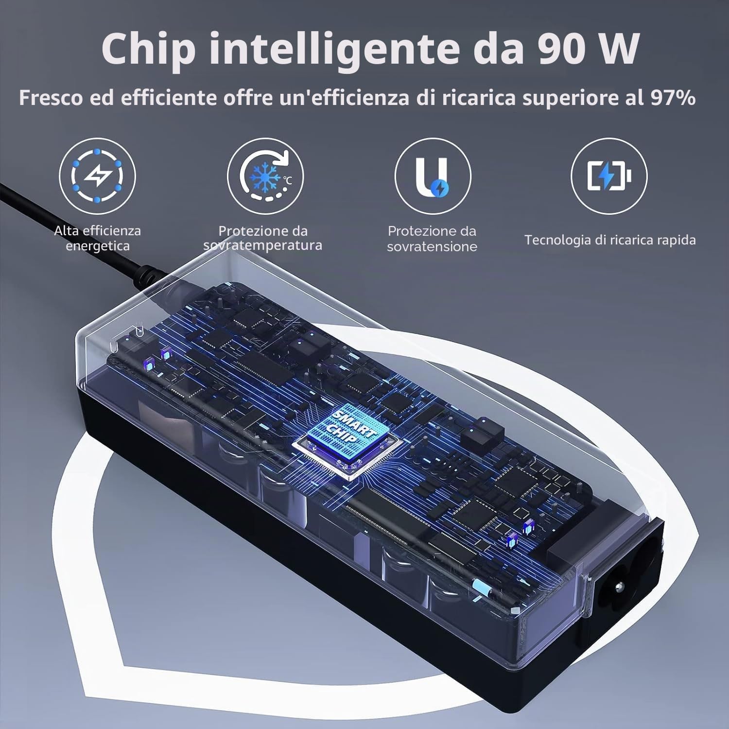 90W Alimentatore Universale Notebook Caricatore PC Universale Portatile per HP Stream ASUS Lenovo Dell Acer Toshiba Sony Fujitsu MSI Samsung