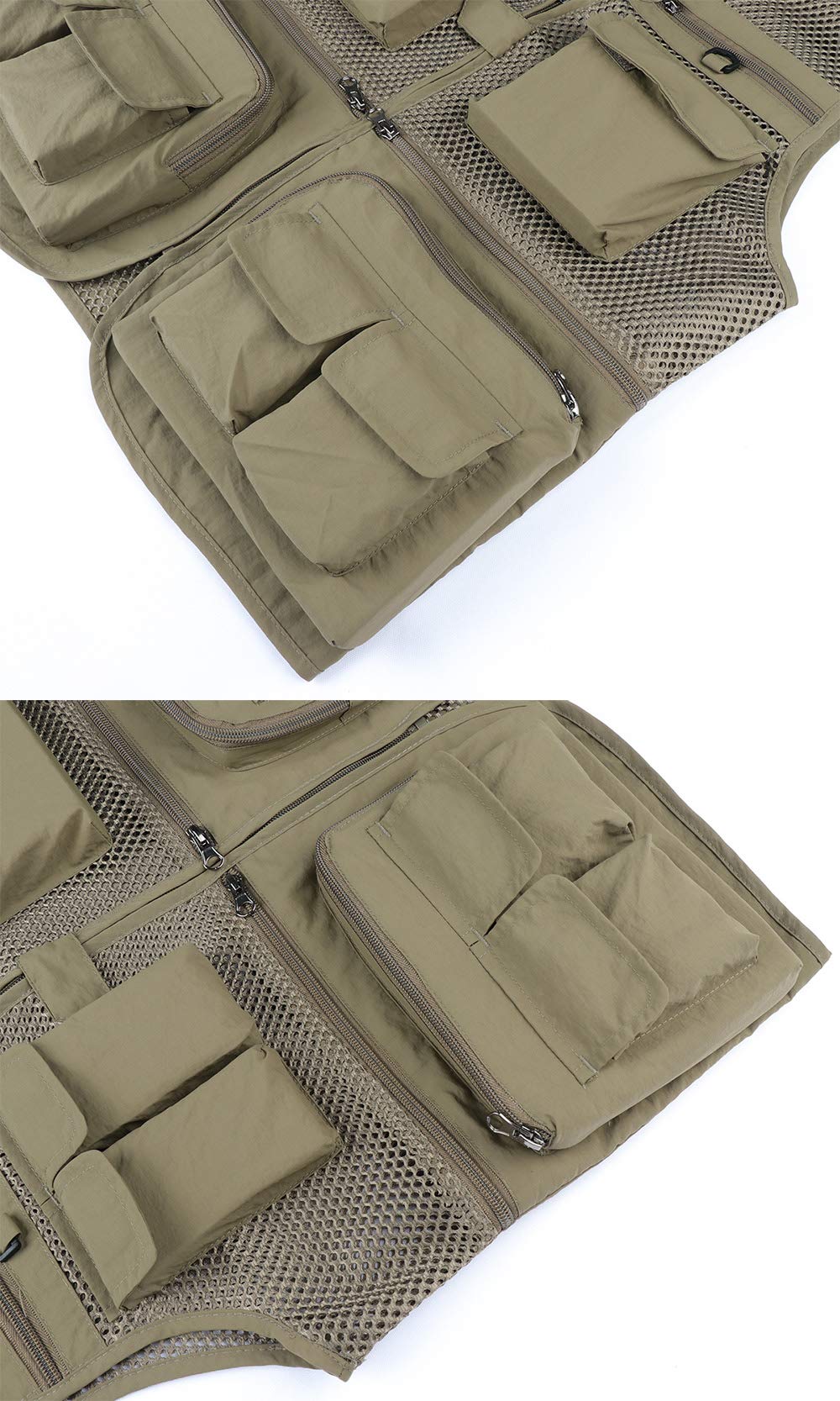 Męska outdoorowa szybkoschnąca kamizelka wędkarska wiele kieszeni siatka kamizelka kamizelka kamizelka top wielofunkcyjny kemping polowanie kamizelka kamizelka kamizelka z 16 kieszeniami