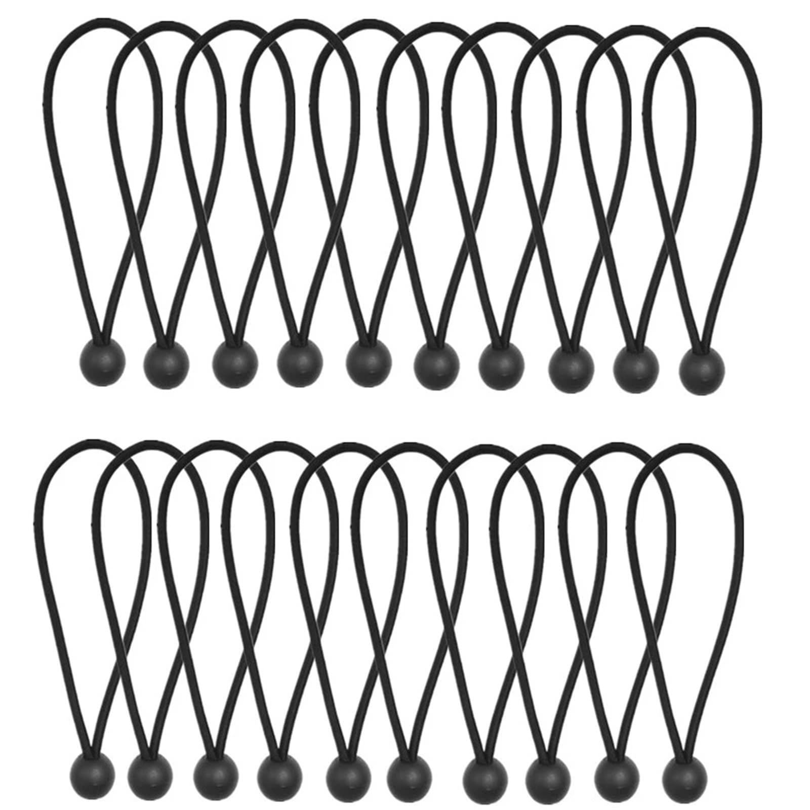 Ball Bungee Cord 100pcs Outdoor Elastic Ball Rope Bungee Cords Portable Tent Fixing Tarpaulin Awning Canopy Tarp Tie Down