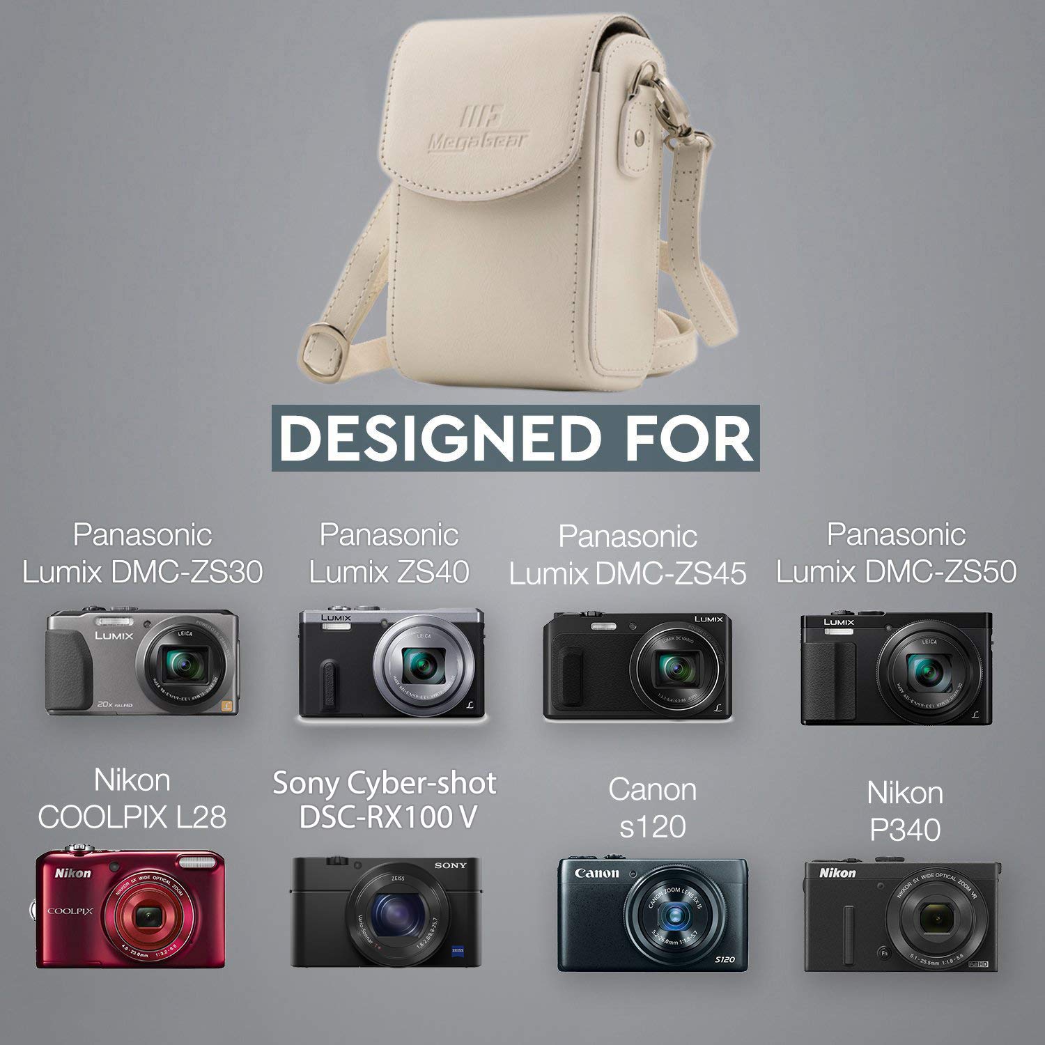 Amazon.co.jp: MegaGear レザー カメラケース ストラップ付き Sony